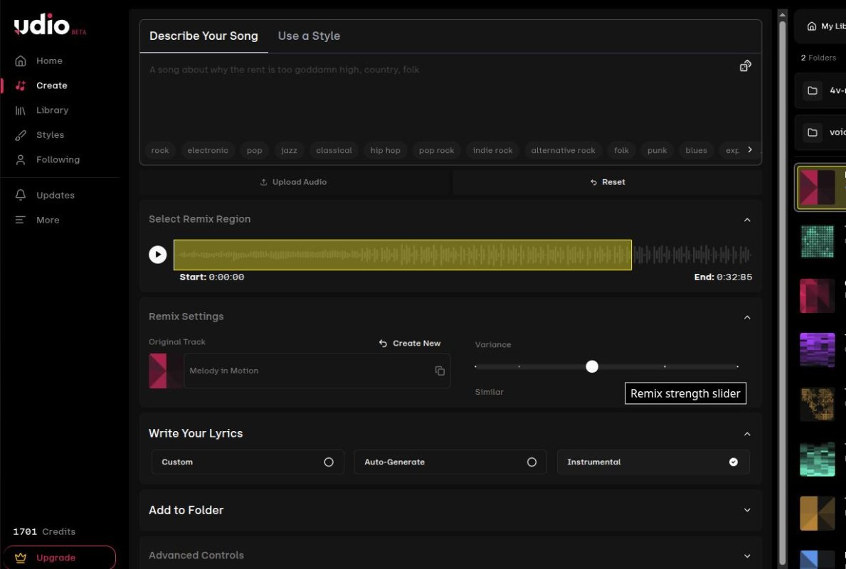 Udio screenshot 3